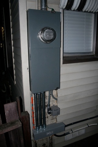 New Main Electrical Panel outside