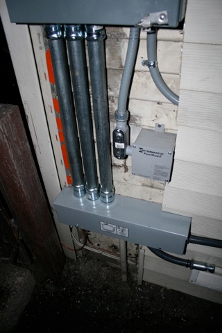 New conduit from main electrical panel