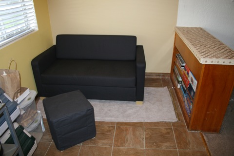 New sitting area in the kitchen