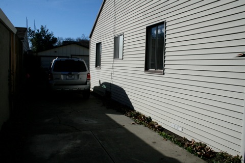 Left side of house with driveway