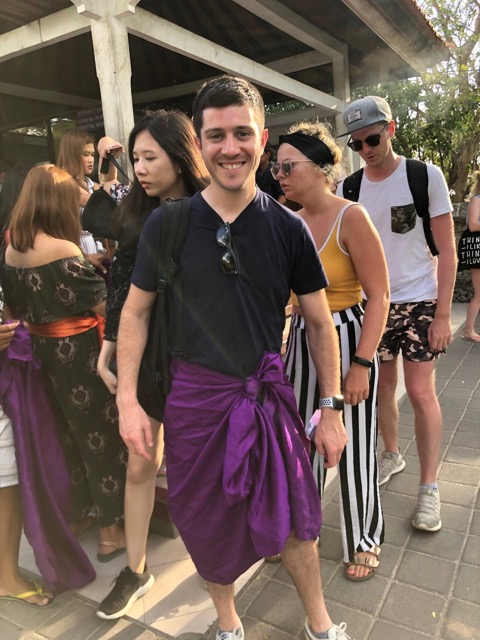 Jeremy, ready to visit the temple