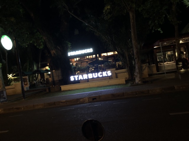 Starbucks just down the street