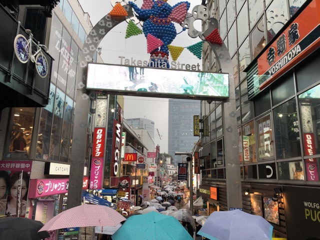 Takeshita Street...in the rain