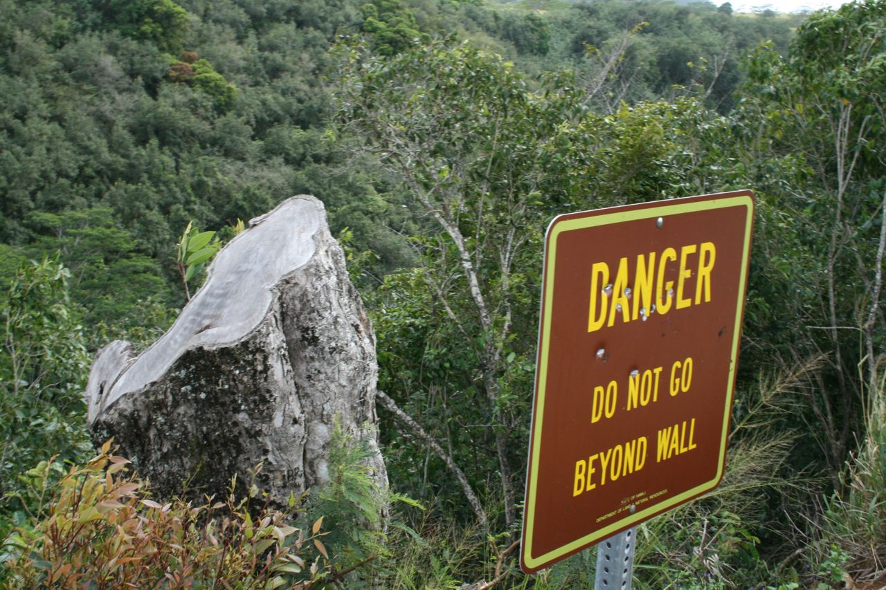 Danger - Do Not Go Beyond Wall