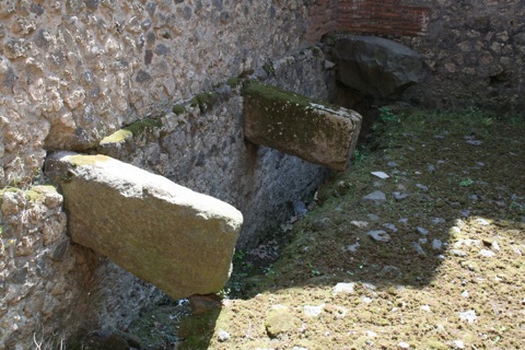 Close-up of the latrine