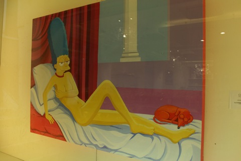 Marge Simpson painting... they seem to love the Simpsons here