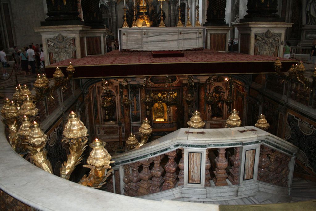 The Tomb of the Apostle Peter.  160 AD.  The Basilica was built above this tomb of the first Pope.