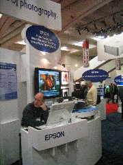Bored guy at the EPSON booth