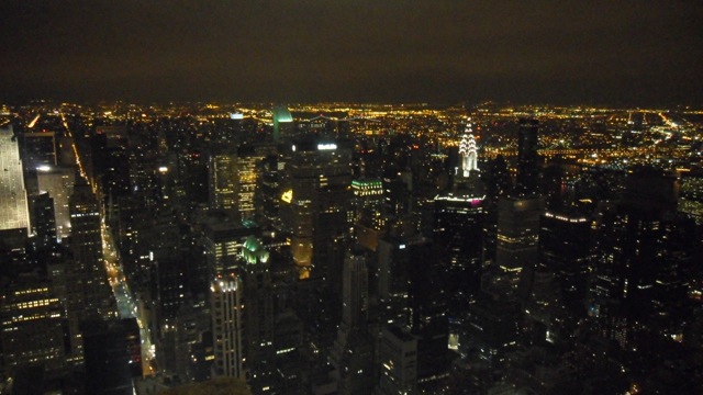 MetLife Building at Night from atop the Empire State Building
