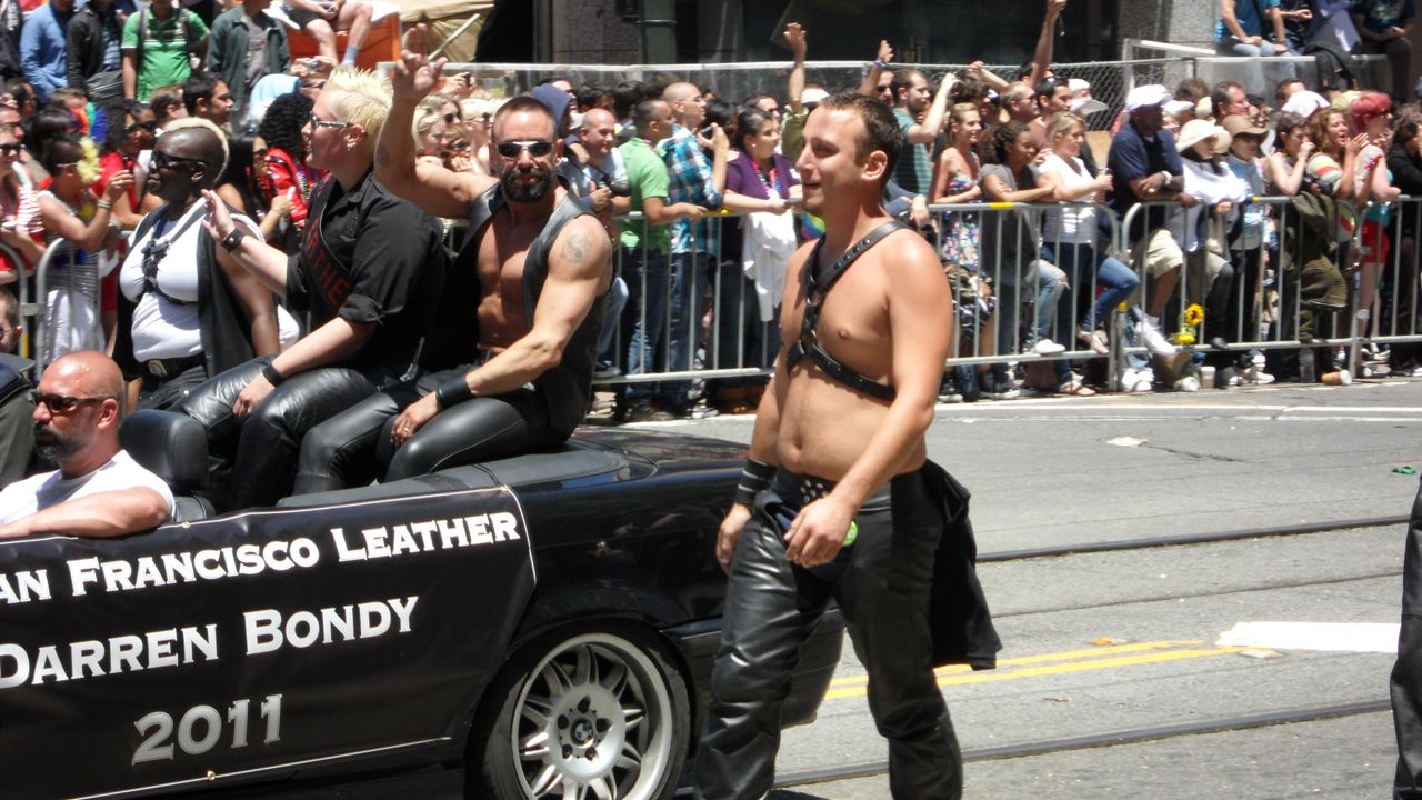 Darren Bondy in leather