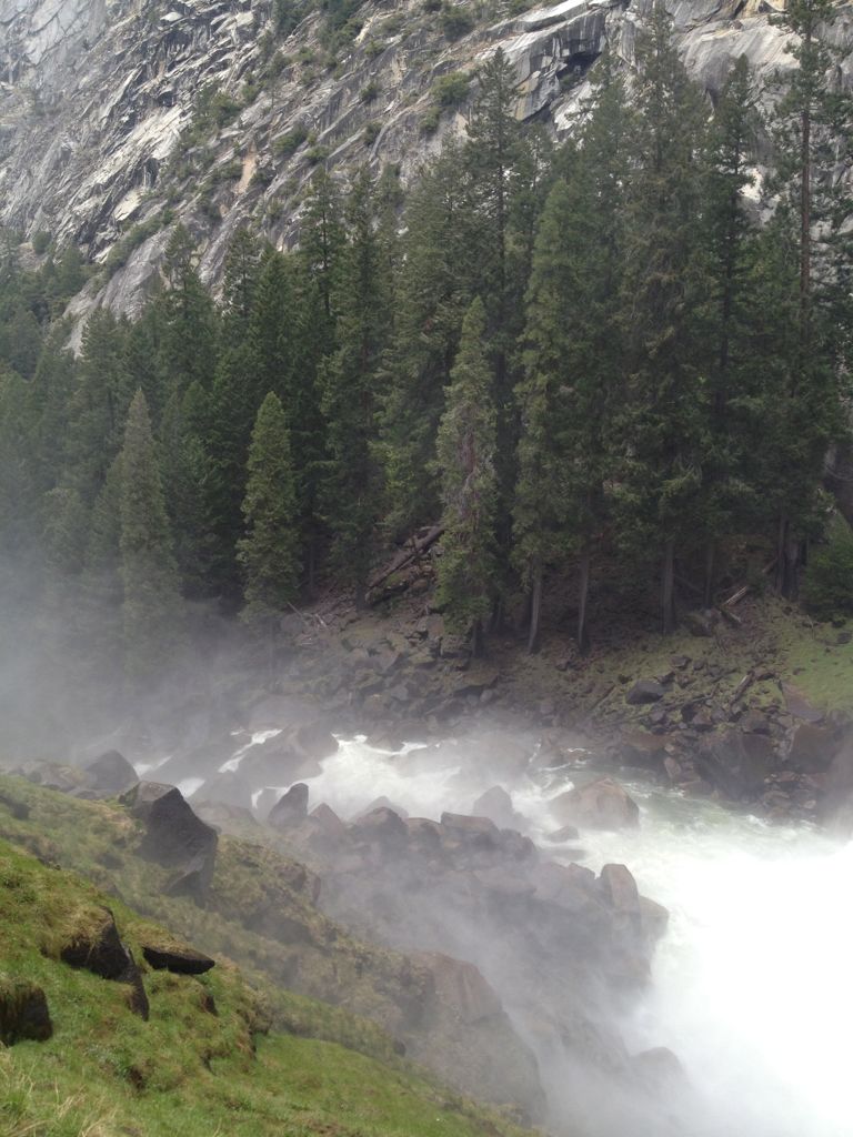 Mist from the waterfall