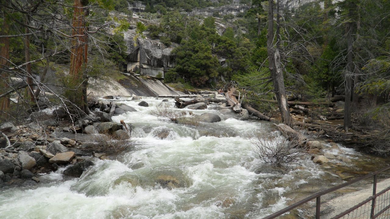 Rapids at the top of the waterfall