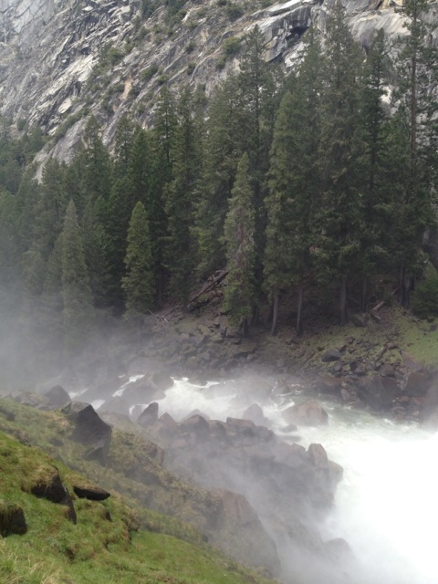 Mist from the waterfall