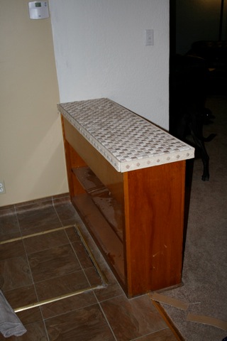 After - Stone tile bar top