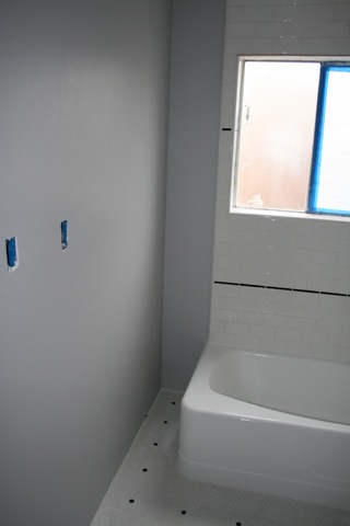 Painted guest bathroom
