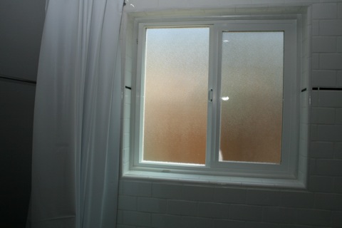 New window in the guest bathroom