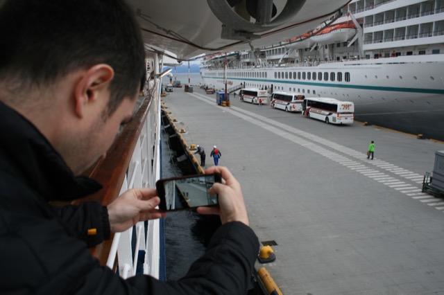 Jeremy taking a picture of the docking process