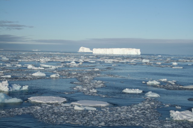 Tabular Iceberg out at sea