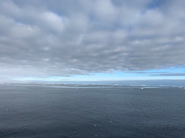 Imagine a dotted line here and that's the Antarctic Circle