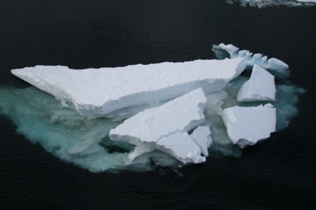 Sea ice breaking apart
