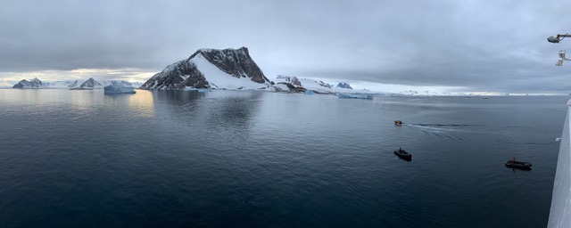Anchored outside of Red Rock Ridge, on the continent of Antarctica