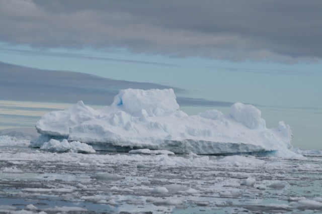 Iceberg with new ice