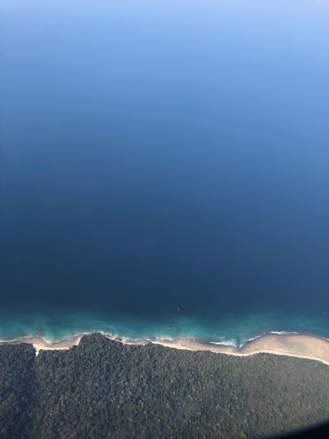 Looking down from the plane