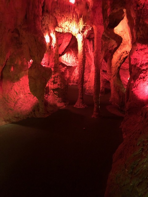 Inside one of the caves