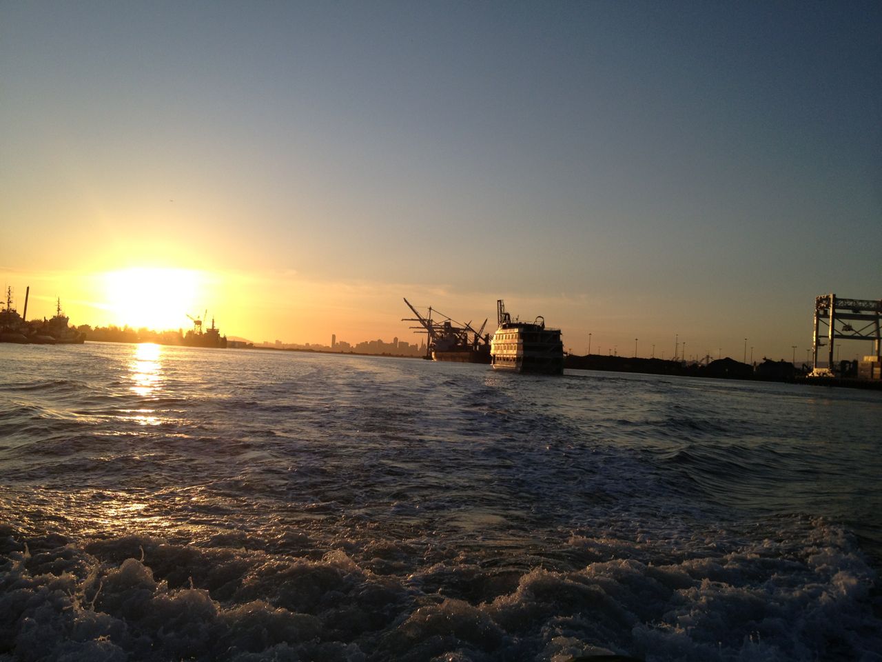 Sunset in the Oakland Estuary