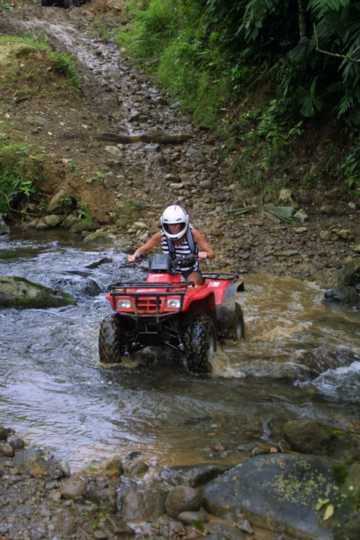 IMG_4373 Mom, crossing a stream, in the ATV