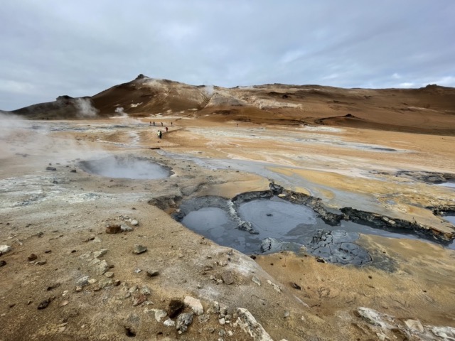 Sulfur pits along Highway 1 outside of the town of Reykjahlíð