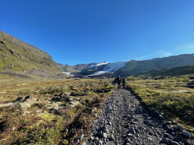 Starting our hike to the Skaftafell Glacier