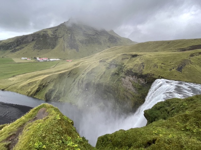 The top of the Skógafoss