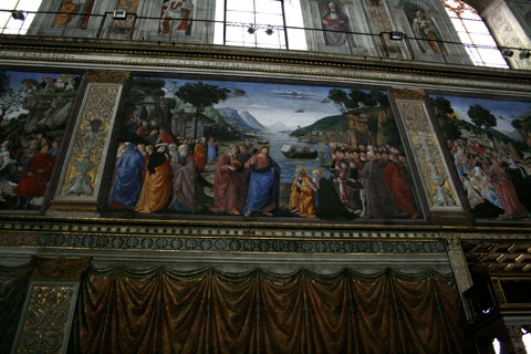 Wall of the Sistine Chapel