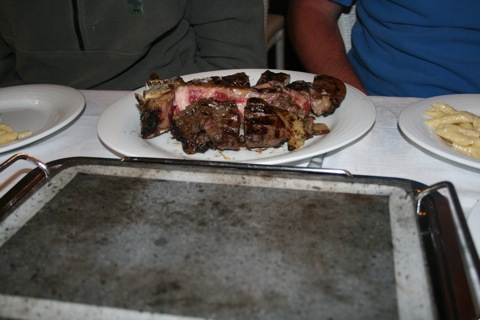 Our 1KG T-Bone steak and cooking rock