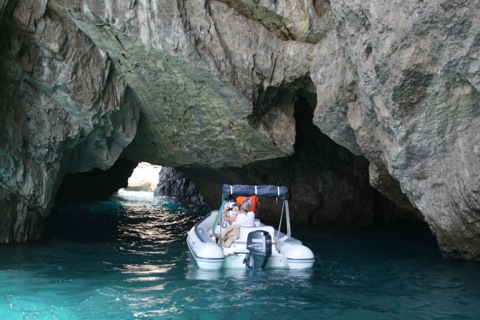 Boat in the Green Grotto