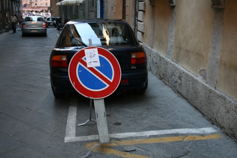 Portable No Parking Sign