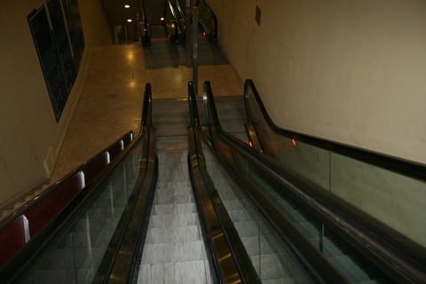 Siena had an public escalator up from the parking lot to the city because it was so steep