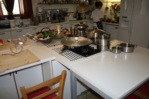 The stove at the Scuola di Cucina di Lella