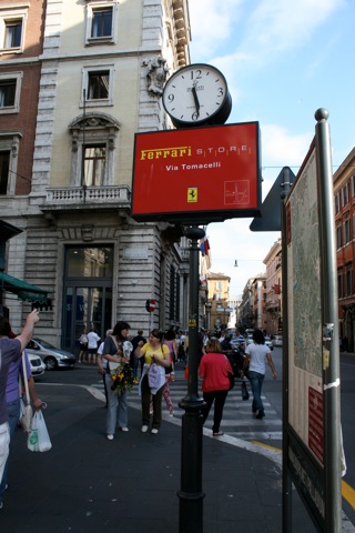 Ad for the Ferrari store