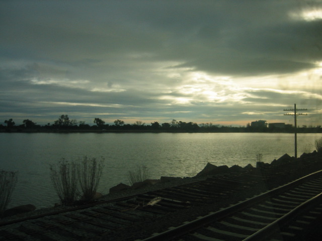 Sunrise over the tracks