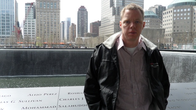 Rob at the WTC Memorial Fountain