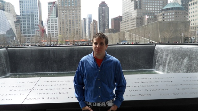 Myke at the WTC Memorial Fountain